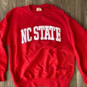 SOLD - the Game NC State embroidered crew neck sweatshirt- size medium, red
